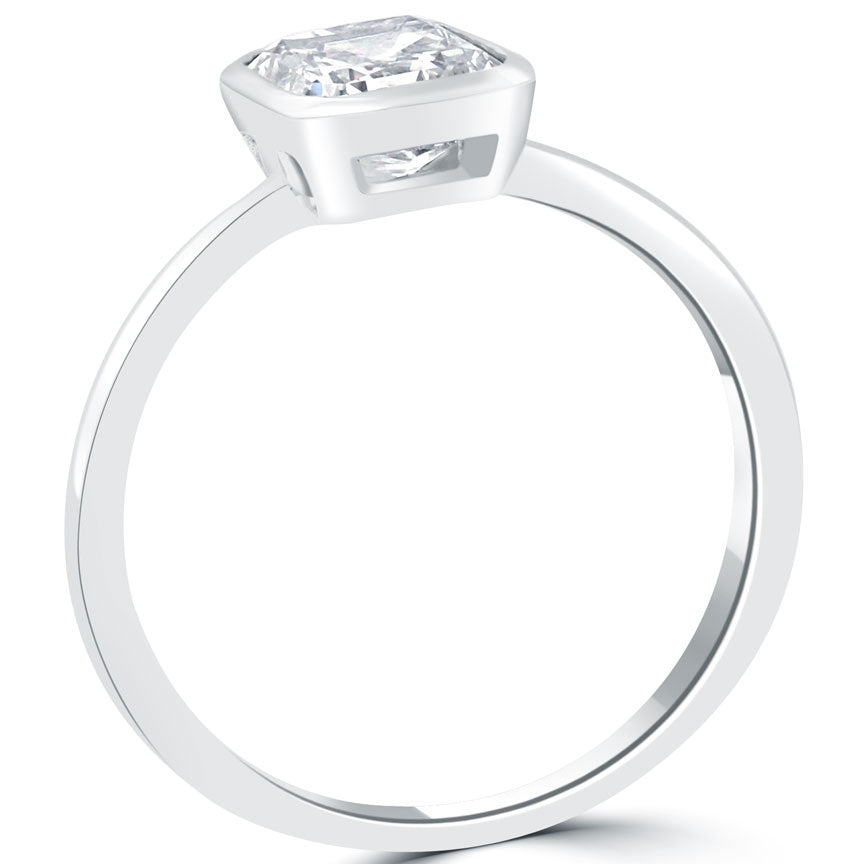 1.28 Carat G-VS1 Radiant Cut Classic Solitaires Diamond Engagement Ring 14k Gold