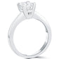 1.02 Carat F-VS2 Princess Cut Diamond Solitaire Engagement Ring 14k White Gold