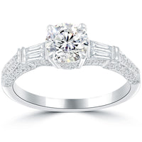1.65 Carat E-SI2 Certified Natural Round Diamond Engagement Ring 14k White Gold
