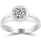 0.90 Carat E-VS1 Round Diamond Classic Solitaire Engagement Ring 14k White Gold
