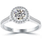 1.17 Carat H-VS2 Natural Round Diamond Engagement Ring 18k Gold Vintage Style