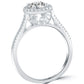 1.17 Carat H-VS2 Natural Round Diamond Engagement Ring 18k Gold Vintage Style