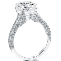 2.60 Carat G-VS2 Certified Natural Round Diamond Engagement Ring 18k White Gold