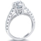 2.34 Carat E-SI2 Certified Natural Round Diamond Engagement Ring 18k White Gold