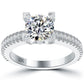 2.23 Carat D-SI2 Certified Natural Round Diamond Engagement Ring 18k White Gold