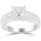 2.03 Carat L-SI2 Princess Cut Diamond Engagement Ring 14k Gold Vintage Style