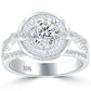 2.13 Carat E-SI1 Certified Natural Round Diamond Engagement Ring 18k White Gold