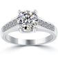 2.18 Carat G-VS2 Certified Natural Round Diamond Engagement Ring 14k White Gold