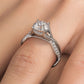 2.20 Carat G-VS1 Vintage Style Round Diamond Engagement Ring 18k White Gold