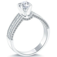 1.39 Carat D-SI2 Certified Natural Round Diamond Engagement Ring 14k White Gold
