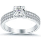 1.73 Carat G-SI2 Certified Natural Round Diamond Engagement Ring 14k White Gold
