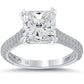 4.17 Carat H-SI2 Radiant Cut Natural Diamond Engagement Ring 18k White Gold