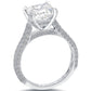 4.17 Carat H-SI2 Radiant Cut Natural Diamond Engagement Ring 18k White Gold