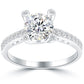 1.78 Carat H-SI1 Certified Round Diamond Engagement Ring 18k White Gold