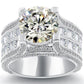 6.18 Carat K-VS2 Certified Natural Round Diamond Engagement Ring 14k White Gold