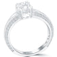 1.38 Carat D-VS2 Radiant Cut Natural Diamond Engagement Ring 14k White Gold