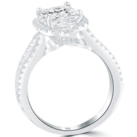 2.45 Carat G-SI1 Princess Cut Diamond Engagement Ring 18k Gold Vintage Style