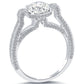 2.92 Carat F-SI3 Certified Natural Round Diamond Engagement Ring 18k White Gold