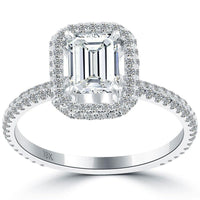 1.82 Carat D-VS2 Emerald Cut Vintage Style Natural Diamond Engagement Ring 18k