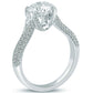 2.34 Carat F-SI1 Certified Natural Round Diamond Engagement Ring 18k White Gold