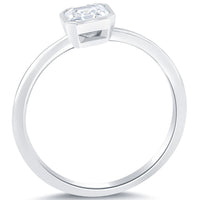 0.80 Carat D-VS1 Asscher Cut Classic Solitaires Diamond Engagement Ring 14k Gold