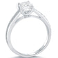 1.29 Carat D-VS1 Certified Princess Cut Diamond Engagement Ring 18k White Gold