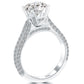 3.61 Carat H-SI1 Certified Natural Round Diamond Engagement Ring 18k White Gold