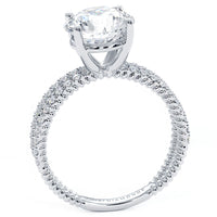 3.50 Carat E-SI1 Round Diamond Engagement Ring set in 18k White Gold