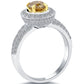 2.19 Carat Natural Fancy Champagne Brown Diamond Engagement Ring 14k White Gold