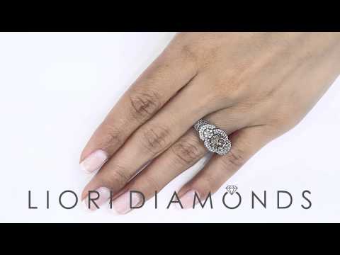 FD-542 - 3.62 Carat Natural Fancy Cognac Brown Diamond Engagement Ring 14k Black Gold