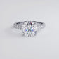 3 Carat Round Brilliant Micro Prong Set Cathedral
