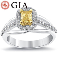 1.09 Carat GIA Certified Natural Fancy Orange Diamond Engagement Ring 14k Gold