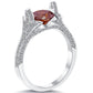2.76 Carat Fancy Red Natural Diamond Engagement Ring 18k Gold Vintage Style