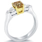 2.02 Ct. Natural Fancy Cognac Brown Three Stone Diamond Engagement Ring 14k Gold