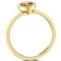 1.03 Carat Natural Fancy Cognac Brown Diamond Solitaire Engagement Ring 14k Gold