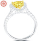 1.52 Ct. GIA Certified Fancy Yellow Heart Shape Diamond Engagement Ring 18k Gold