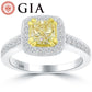 1.51 Ct. GIA Certified Natural Fancy Yellow Radiant Cut Diamond Engagement Ring