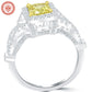 1.94 Carat GIA Certified Fancy Intense Yellow Diamond Engagement Ring 18k Gold