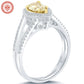 1.20 Ct. GIA Certified Fancy Yellow Pear Shape Diamond Engagement Ring 18k Gold