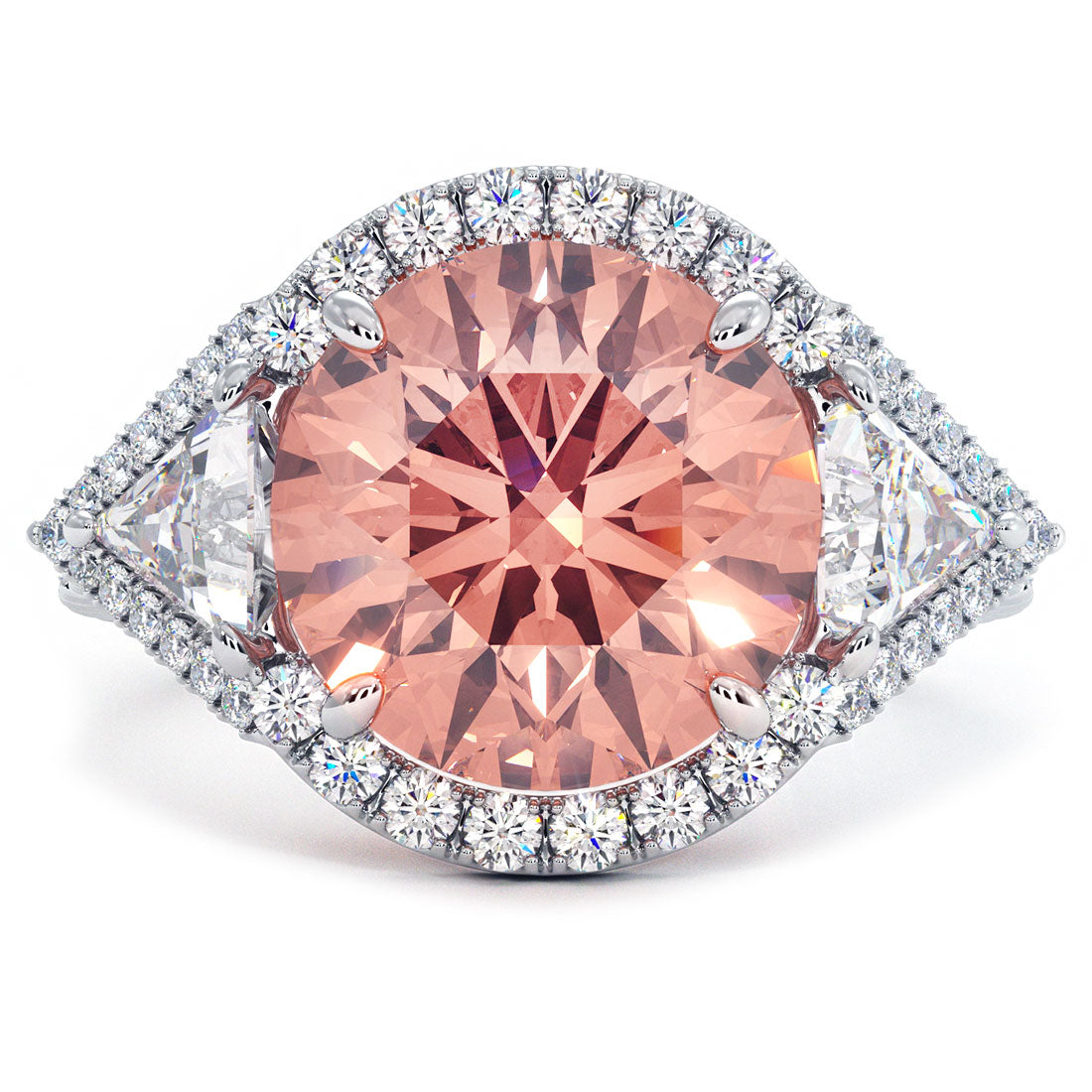7.03 Carat GIA Certified Fancy Intense Pink Diamond Engagement Ring in Platinum