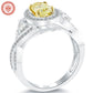 1.85 Ct. GIA Certified Natural Fancy Yellow Oval Cut Diamond Engagement Ring 18k