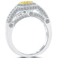 1.14 Carat Fancy Yellow Cushion Cut Diamond Engagement Ring 14k Vintage Style