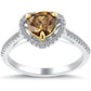 1.29 Carat Natural Fancy Cognac Brown Heart Shape Diamond Engagement Ring 18k