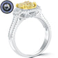 2.33 Carat EGL Certified Natural Fancy Yellow Diamond Engagement Ring 14k Gold