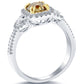 1.44 Carat Natural Fancy Champagne Brown Diamond Engagement Ring 18k White Gold