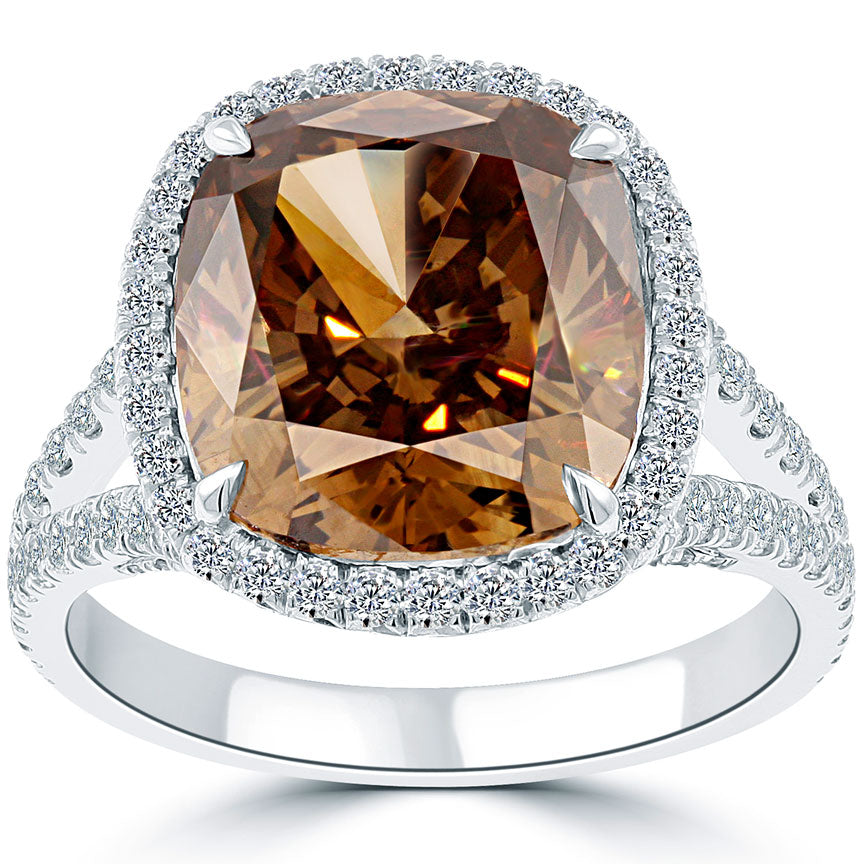 Unique Halo Rose Gold Diamond, 1 Carat Morganite, Fancy Brown Diamonds  Engagement Ring, Anniversary Ring - MG94649 – mondi.nyc