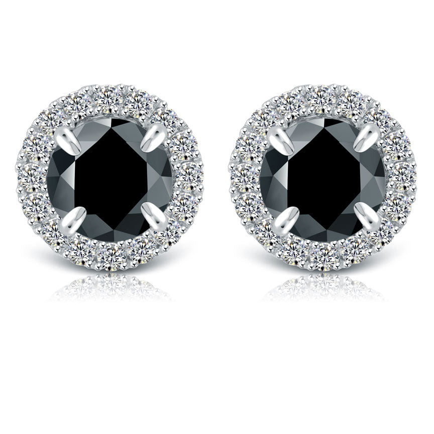 Perlée diamonds pavé earrings 18K white gold, Diamond - Van Cleef & Arpels