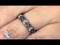 WBAJ-034 - 0.24 Carat Natural Diamond Diamond Wedding Band Anniversary Ring 14k Black Gold