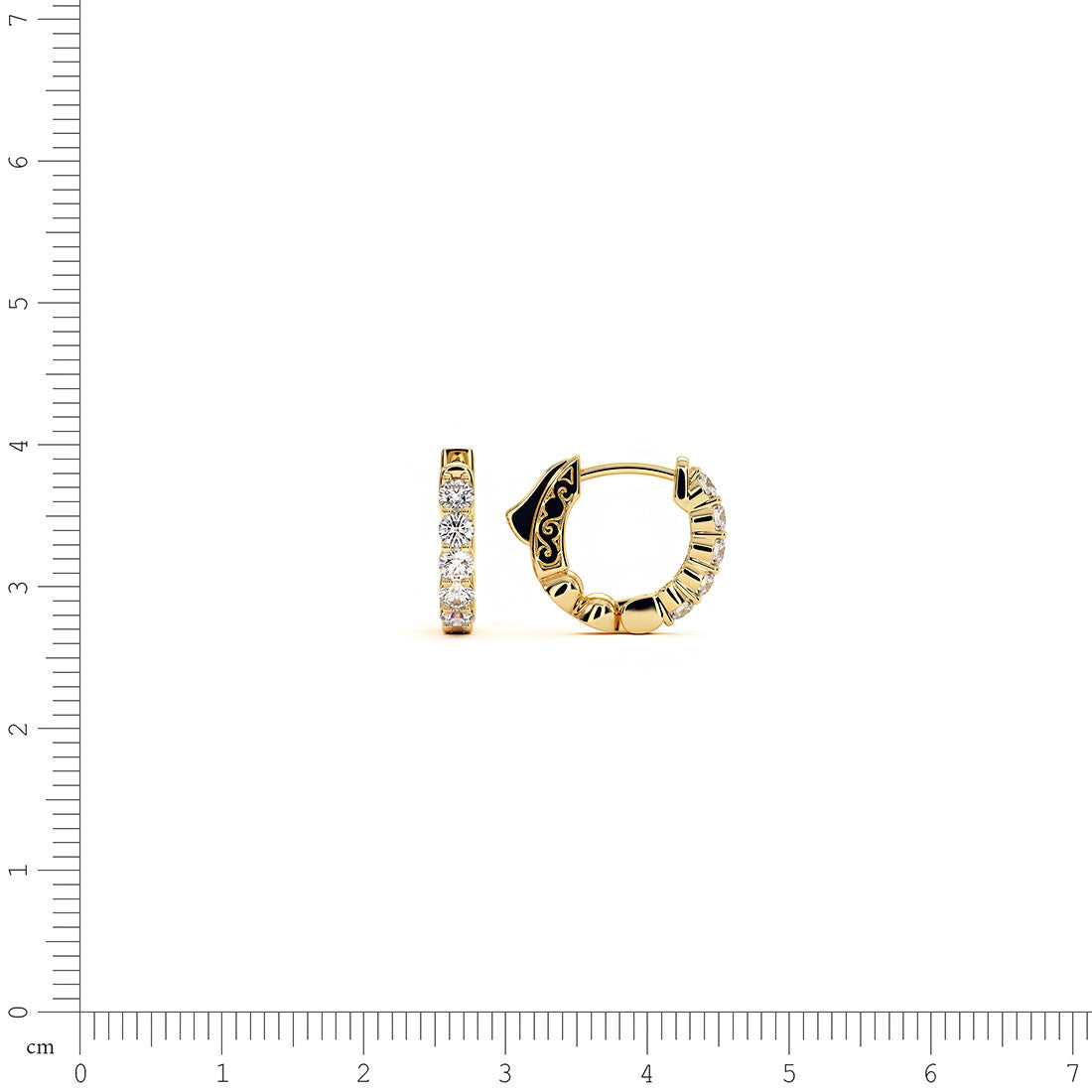 0.50ctw F-VS Ladies Huggie Hoop Earrings 14k Yellow Gold