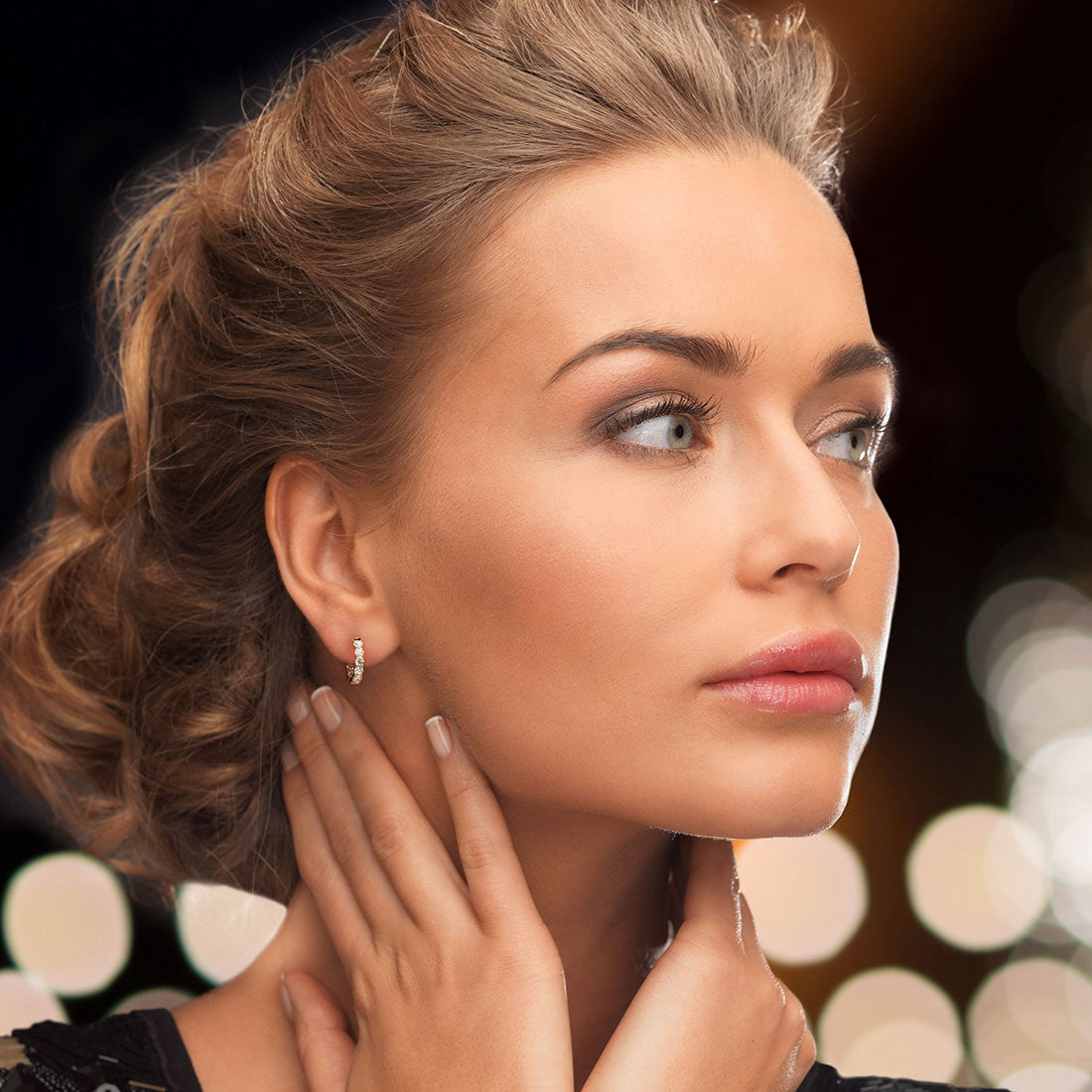 5.40ctw F-SI Ladies Huggie Hoop Earrings 14k Yellow Gold